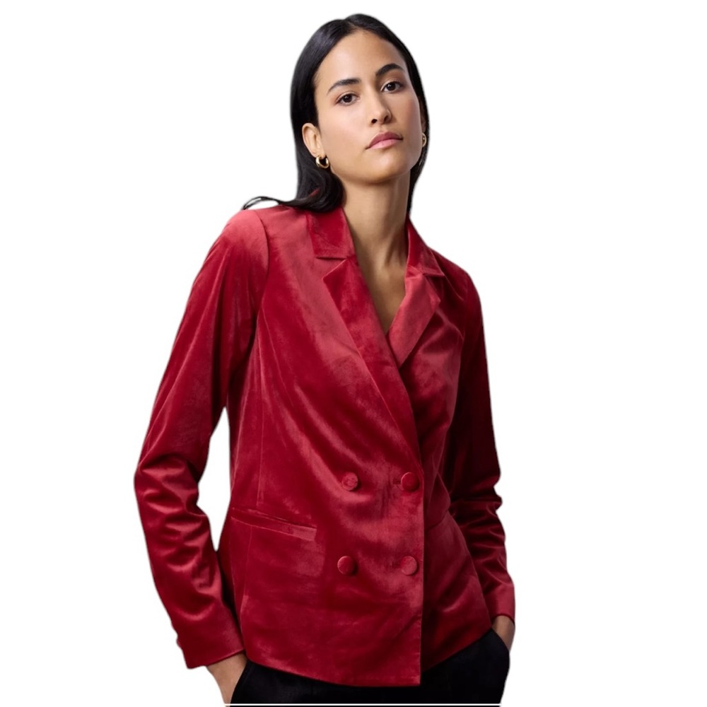 LAUREN CONRAD- Double Breasted  red Notch Collar Blazer Size Small!